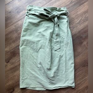 Maeve Olive Green Midi Skirt